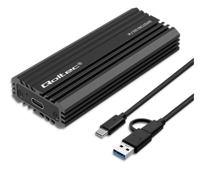 Akcesoria do dysków QOLTEC Obudowa M.2 NV2270 NVMe SATA USB-C 2TB 52270